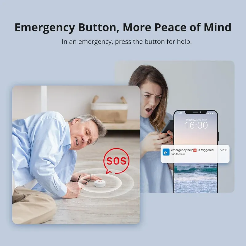 SONOFF - Control your home automation devices with the SONOFF SNZB-01P Zigbee 3.0 wireless button.