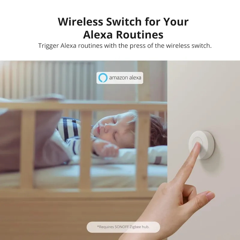 SONOFF - Contrôlez vos dispositifs domotiques avec le bouton connecté sans fil SONOFF SNZB-01P Zigbee 3.0.