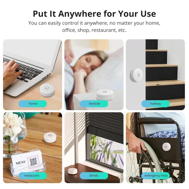 SONOFF - Control your home automation devices with the SONOFF SNZB-01P Zigbee 3.0 wireless button.