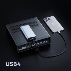 Minisforum - Mini PC MS-01 Barebone avec Intel Core i9-12900H,vPro Enterprise Support,2x10Gbps SFP+LAN/2x2.5G RJ45/2xUSB4/HDIM/1
