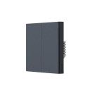 Aqara - Zigbee 3.0 Smart Switch ohne Neutral (Wall Switch H1, No Neutral, Double Rocker Grau)