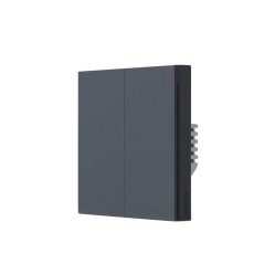 Aqara - Interrupteur intelligent Zigbee 3.0 sans neutre (Wall Switch H1, No Neutral, Double Rocker Gris)