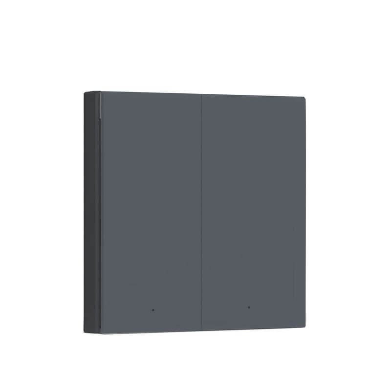 Aqara - Zigbee 3.0 Smart Switch ohne Neutral (Wall Switch H1, No Neutral, Double Rocker Grau)