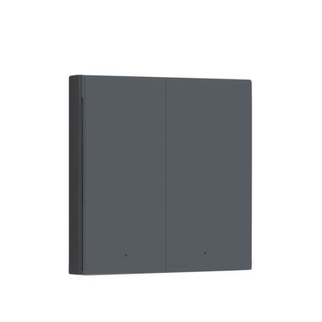 Aqara - Interrupteur intelligent Zigbee 3.0 sans neutre (Wall Switch H1, No Neutral, Double Rocker Gris)