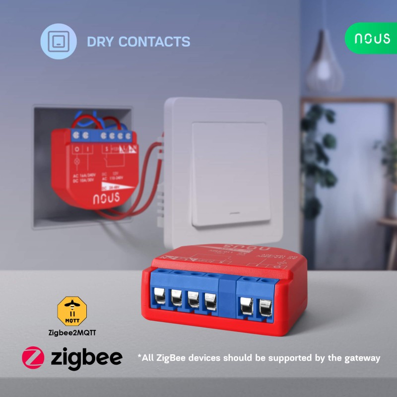 NOUS - Zigbee ON/OFF module (10A DC,16A AC) - 1 Load