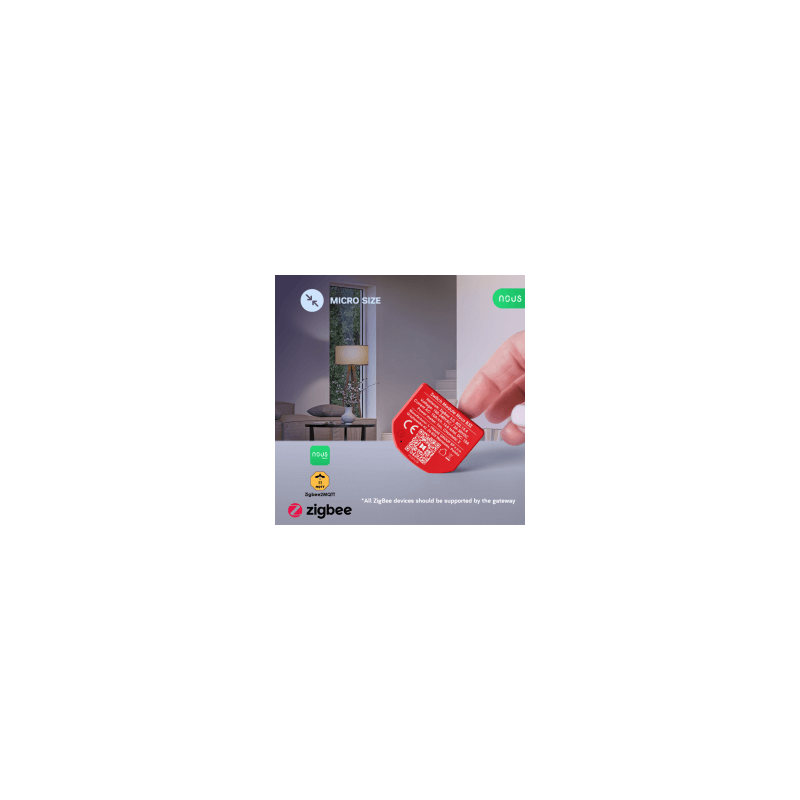 NOUS - Zigbee ON/OFF module + Consumption measurement - 2 loads