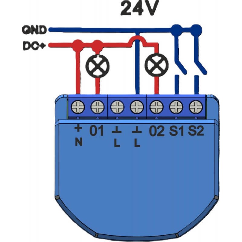 NOUS - Zigbee ON/OFF module + Consumption measurement - 2 loads