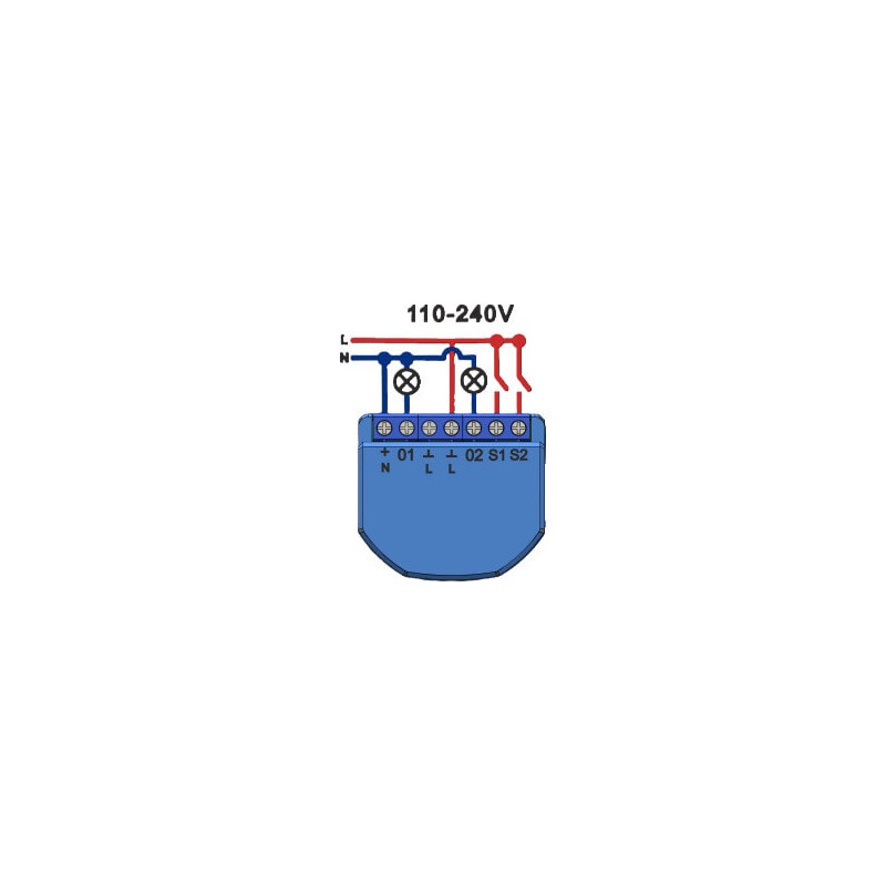 NOUS - Zigbee ON/OFF Modul + Verbrauchsmessung - 2 Lasten