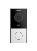 Akuvox - Portier vidéo compact IP E12W - 1 sonnette avec lecteur de badge RFID et Wifi - montage en surface