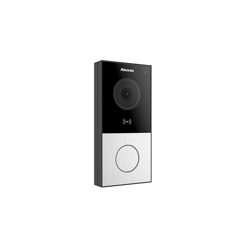 Akuvox - Videocitofono compatto IP E12W - 1 campanello con lettore di badge RFID e WiFi - montaggio superficiale