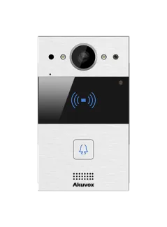 Akuvox - IP Video Türsprechenanlage R20A - 1 Klingel mit Lesegerät für RFID-Badges, NFC - Unterputz