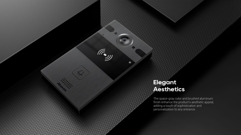 Akuvox - Compact video doorphone IP R25A - 1 doorbell with 4MP wide-angle camera (fisheye)