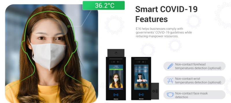 Akuvox - Video doorphone and access control E16C with facial recognition, touch screen, Bluetooth, RFID & QR Code