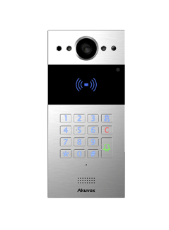 Akuvox - Videocitofono IP R20K -1 Pulsante di chiamata - Modulo Tastiera, RFID, NFC - In-Wall edition