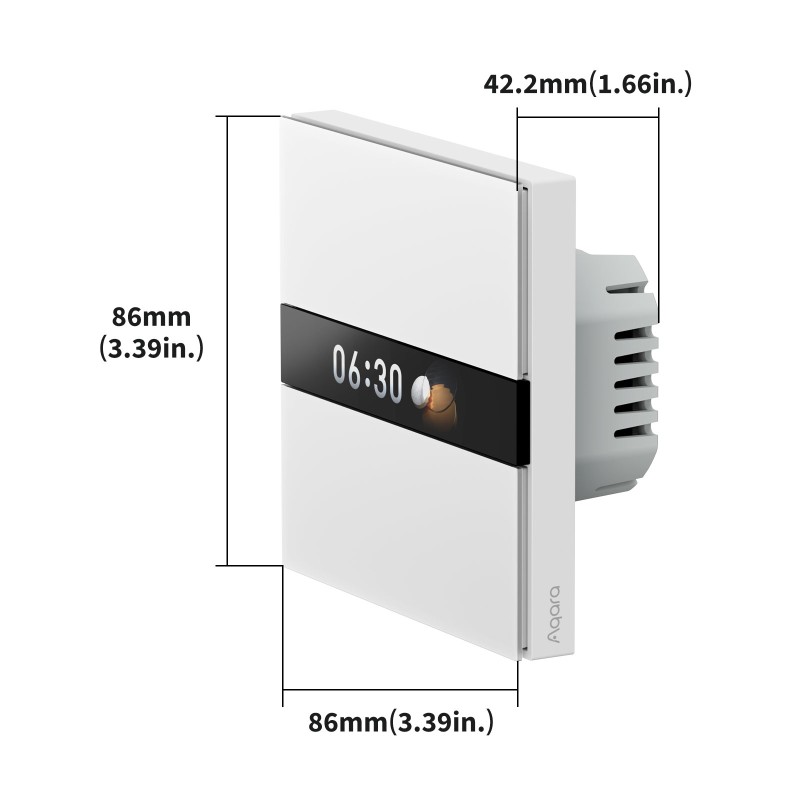Aqara - Display Switch V1 EU - 2-channel Zigbee switch with display and 4 buttons (WS-K02D)