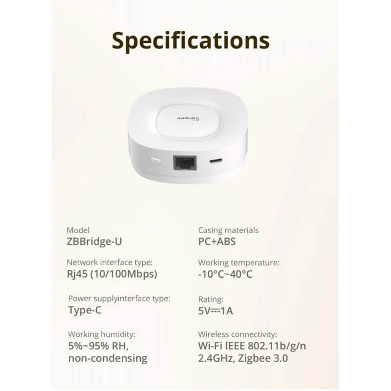 SONOFF - Zigbee Home Automation Box / Matter ZBBridge-U