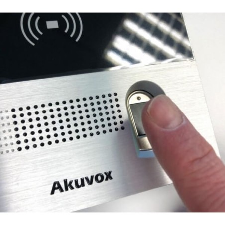 Akuvox - R29CT IP-Video-Türstation für mehrere Mieter mit Gesichtserkennung, Fingerabdruckleser, QR Code, BLE, 7“ Touchscreen