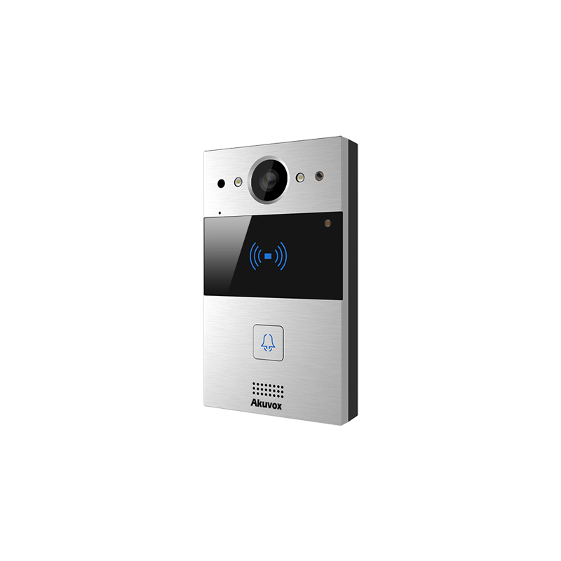 Akuvox - IP Video Türsprechenanlage R20A - 1 Klingel mit Lesegerät für RFID-Badges, NFC - Unterputz