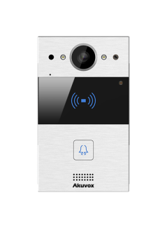 Akuvox - IP Video Türsprechenanlage R20A - 1 Klingel mit Lesegerät für RFID-Badges, NFC - Unterputz