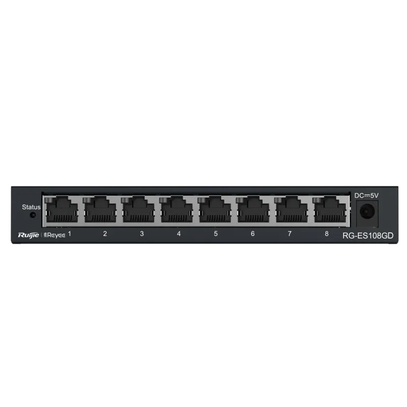 Reyee - Switch Gigabit 8 ports RJ45 10/100/1000 Mbps RG-ES108GD