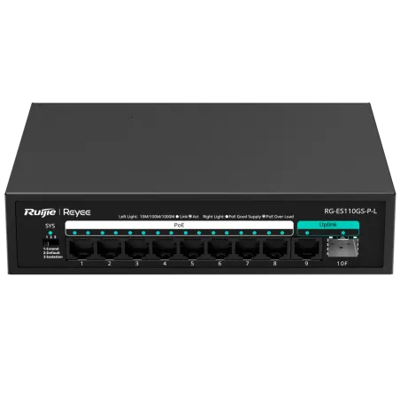 Reyee - Switch PoE+ 8 ports Gigabit non manageable RG-ES110GS-P-L
