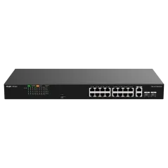Reyee - Switch PoE+ 16 ports 10/100Mbps + 2 ports Gigabit Combo RG-ES118FGS-LP