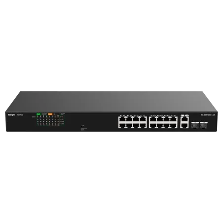 Reyee - Switch PoE+ 16 ports 10/100Mbps + 2 ports Gigabit Combo RG-ES118FGS-LP