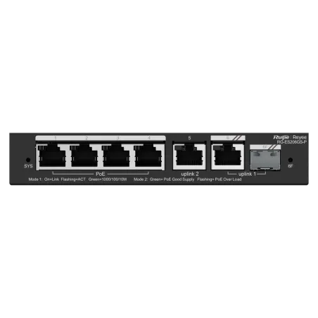 Reyee - Switch Gigabit PoE+ 6 ports manageable RG-ES206GS-P