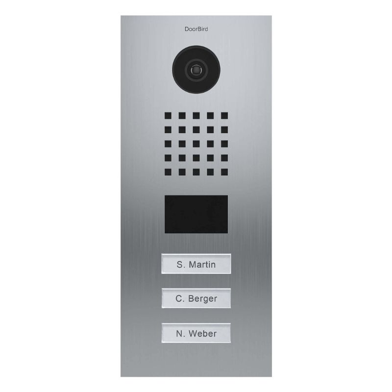 Doorbird - IP Video Türstation D2103V - 3 Ruftasten - Gebürsteter Edelstahl