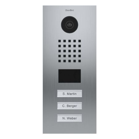 Doorbird - IP Video Türstation D2103V - 3 Ruftasten - Gebürsteter Edelstahl