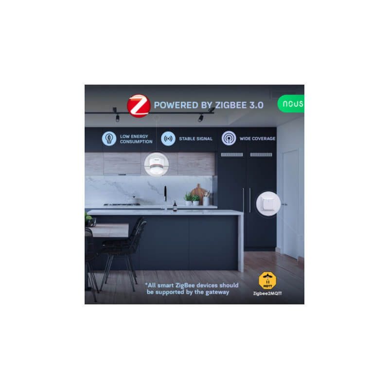 NOUS - Détecteur de fumée Zigbee 3.0 Tuya