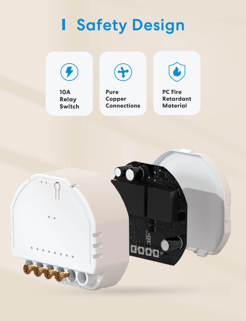Meross - Smart Wi-Fi In-Wall Switch (Neutral Wire)