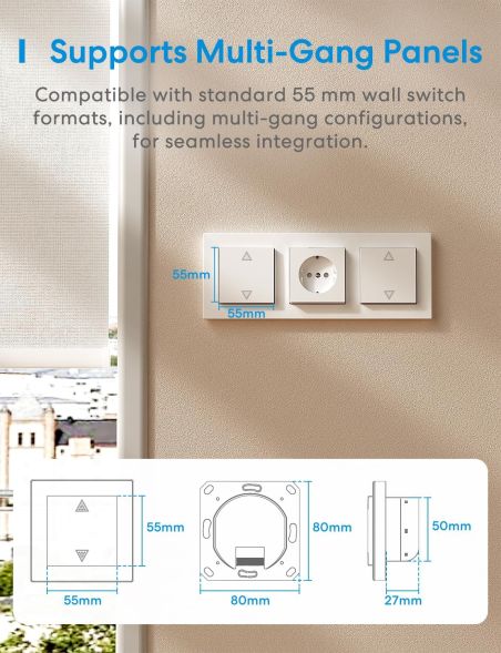 Meross - Interruttore per tapparelle Wi-Fi intelligente