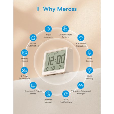 Meross - Intelligenter Temperatur- und Feuchtigkeitssensor MS130-EU
