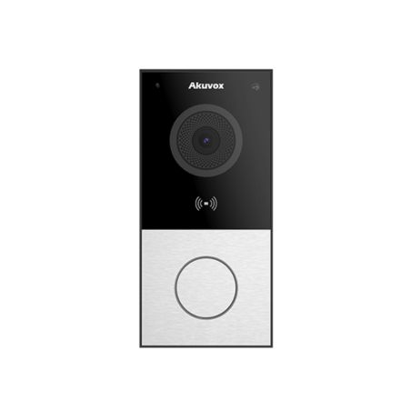 Akuvox - E12W IP Compact Video Doorbell - 1 campanello con lettore di badge RFID e Wifi - montaggio superficiale