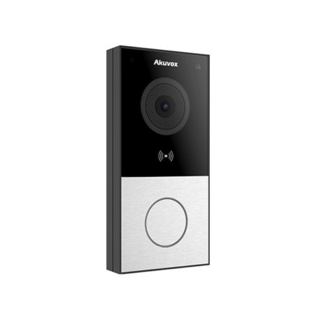 Akuvox - Videocitofono compatto IP E12W - 1 campanello con lettore di badge RFID e WiFi - montaggio superficiale