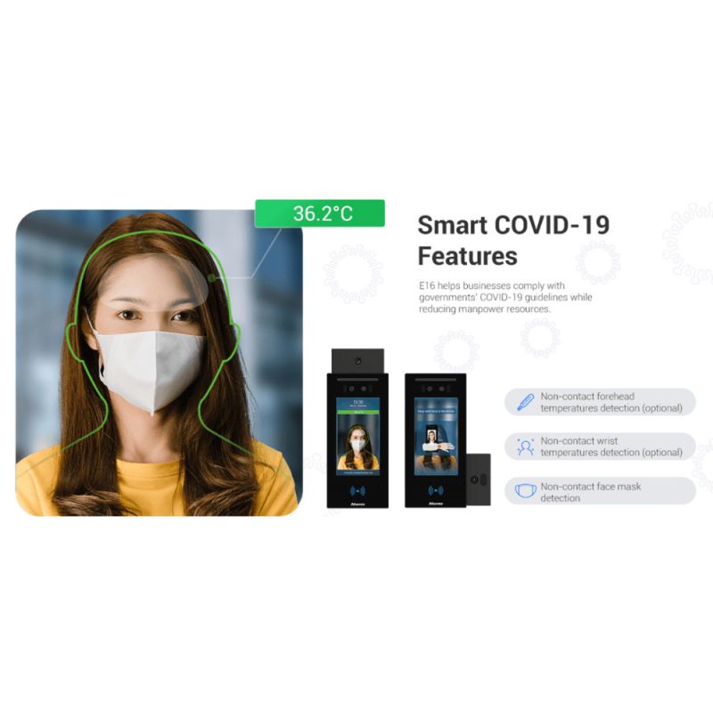 Akuvox - Video doorphone and access control E16C with facial recognition, touch screen, Bluetooth, RFID, QR Code