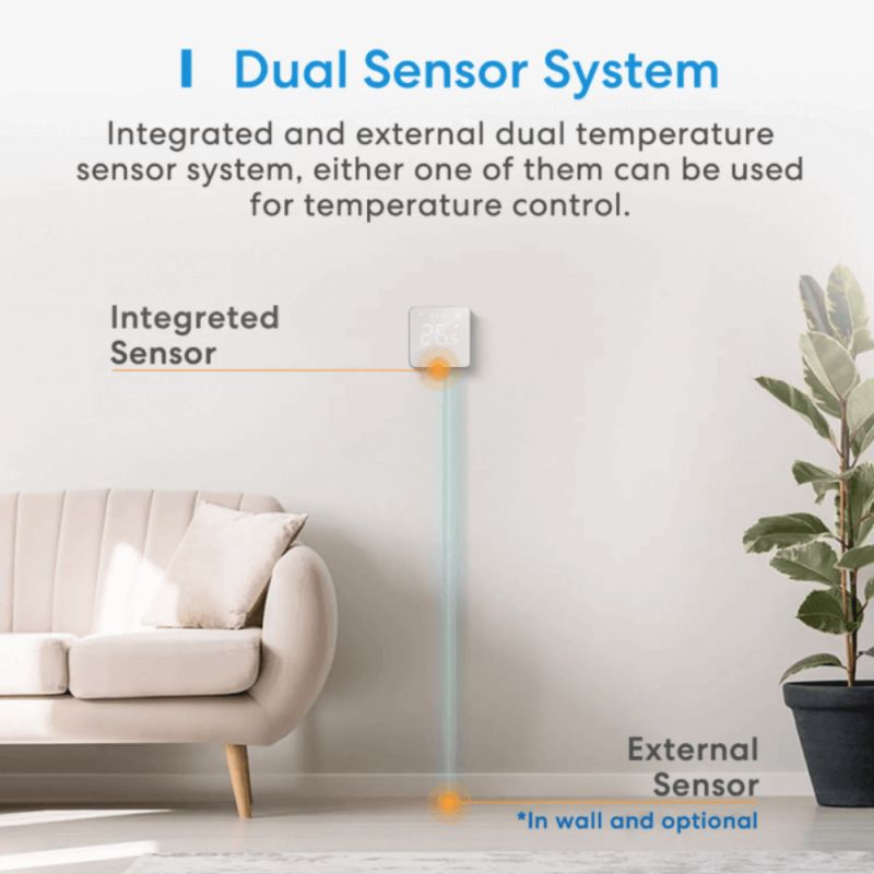 Meross - Intelligentes Wi-Fi-Thermostat für elektrische Fußbodenheizung