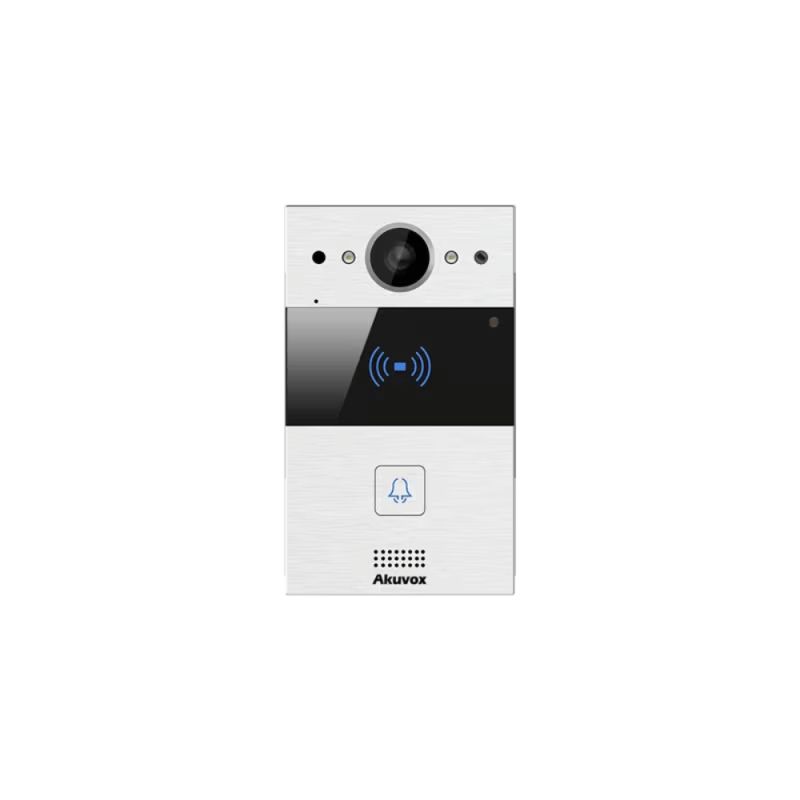 Akuvox - Compact video doorphone IP R20A - 1 doorbell with RFID badge reader, surface mounting - 5-year warranty