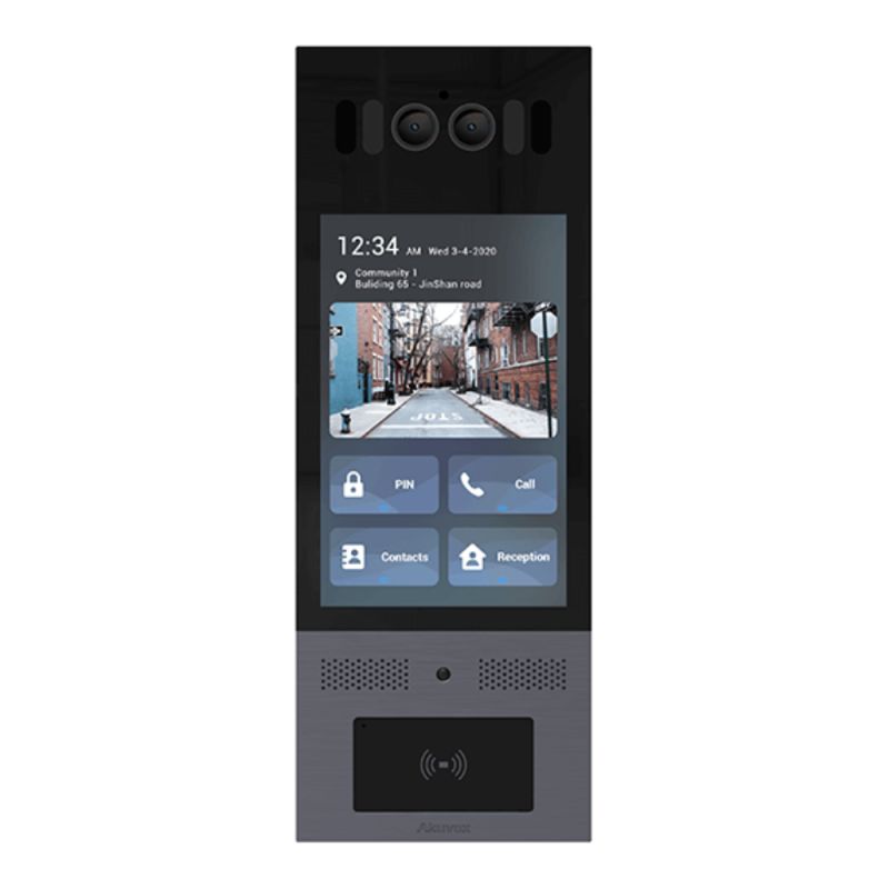 Akuvox - X915S Multi-tenant IP video doorman with facial recognition, QR Code, BLE, 8" touch screen