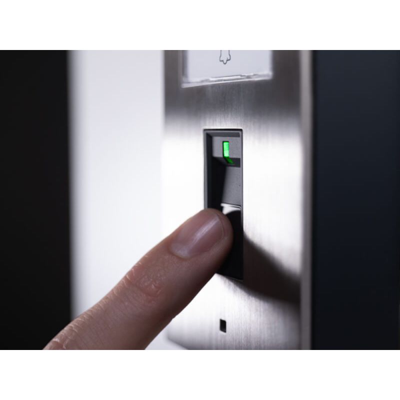Doorbird - Videocitofono D1101FV Fingerprint 50 con 1 pulsante di chiamata e lettore di impronte digitali EKEY integrato, montag