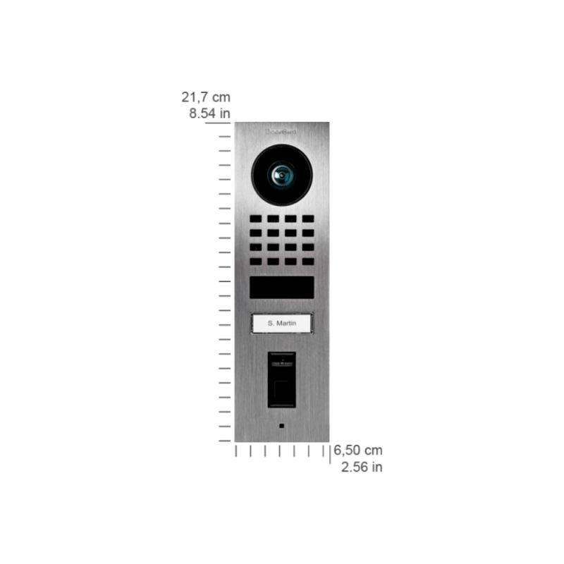 Doorbird - Video doorphone D1101FV Fingerprint 50 with 1 call button and integrated EKEY fingerprint reader, surface-mounted