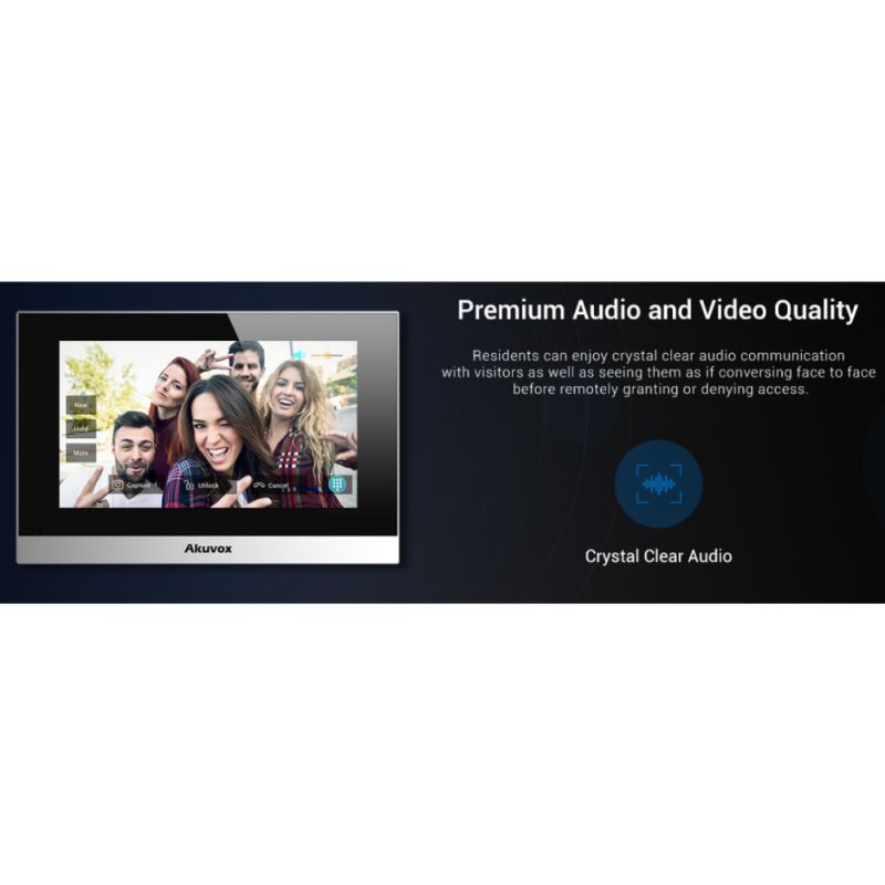 Akuvox - Console interna SIP C313W-2 a 2 fili con touch screen da 7", Wifi e Bluetooth (versione linux)