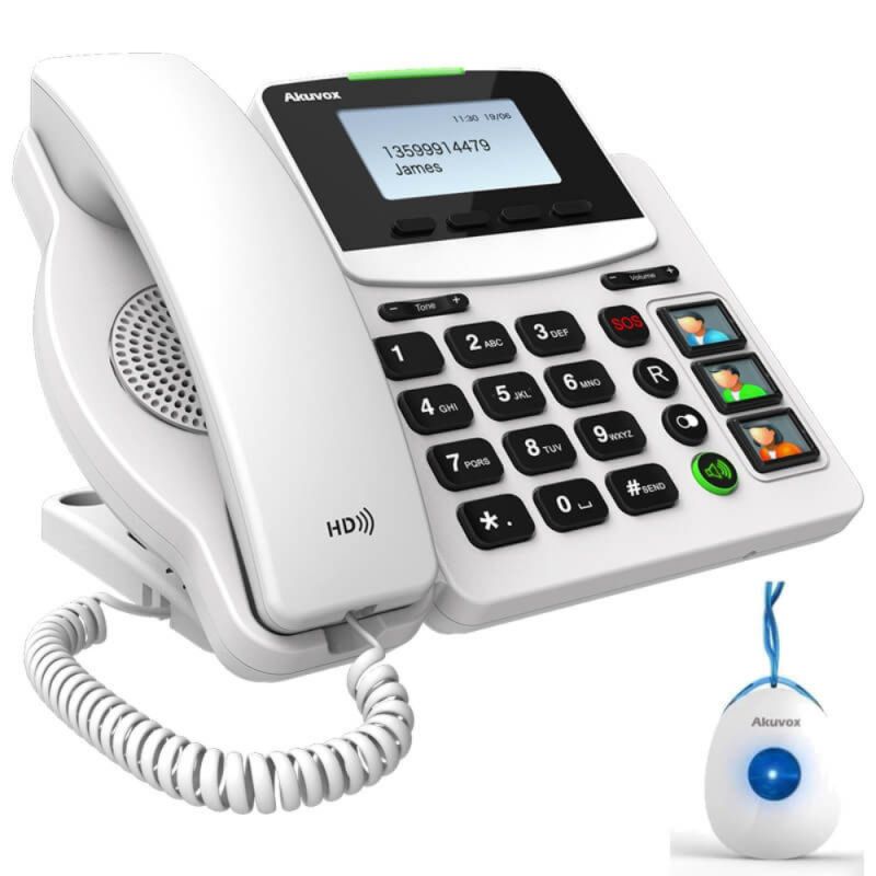 Akuvox HCP-R15P - Téléphone filaire grosses touches avec bouton d'urgence