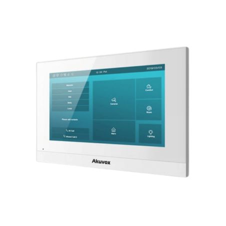 Akuvox - SIP-Innenkonsole mit 7"-Touchscreen, WLAN + Bluetooth (Android-Version) Akuvox C315W - Weiss