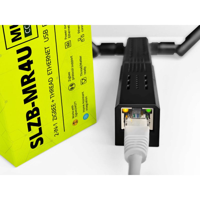 SMLIGHT SLZB-MR4U - Coordinateur modulaire Zigbee + Thread (CC2674P10 + EFR32MG26)+ USB sur Ethernet