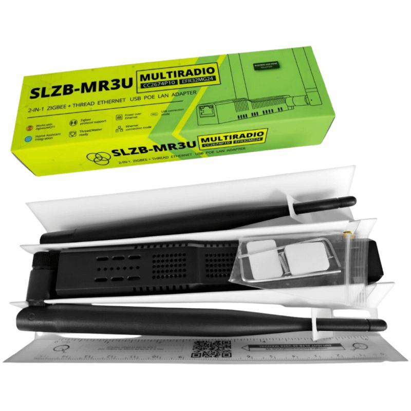 SMLIGHT SLZB-MR3U - Modularer Zigbee-Koordinator + Thread (CC2674P10 + EFR32MG24) + USB über Ethernet