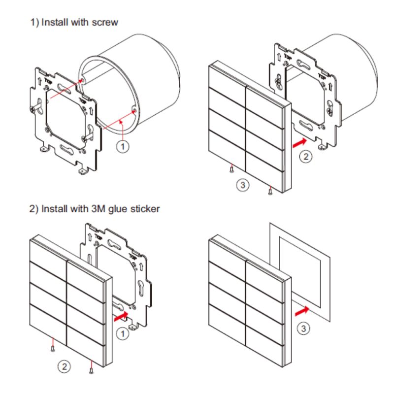 Sunricher SR-ZG9002K16-PRO - Zigbee 3.0 Smart Wall Panel with 16 Customizable Buttons