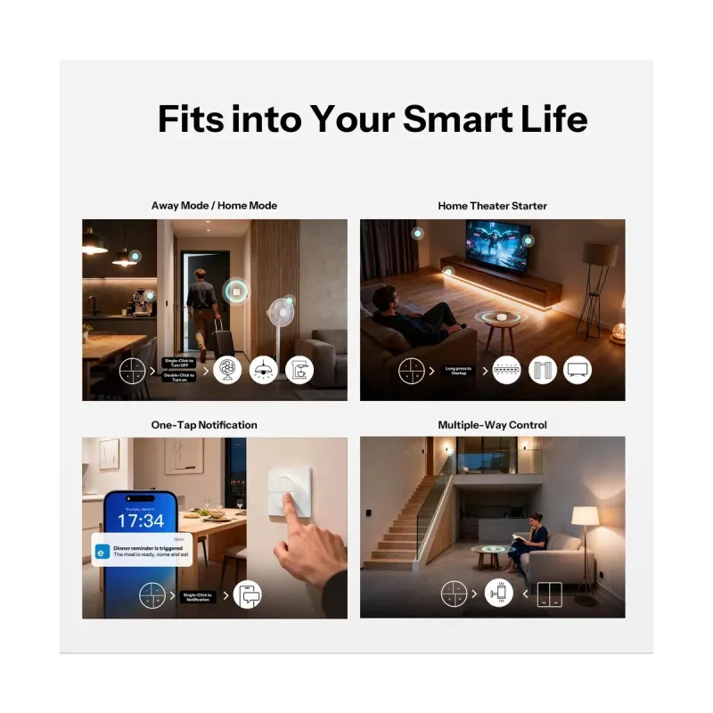 SONOFF SNZB-01M Orb 4-In-1 - Zigbee 3.0 Wireless Scene Button 4 buttons