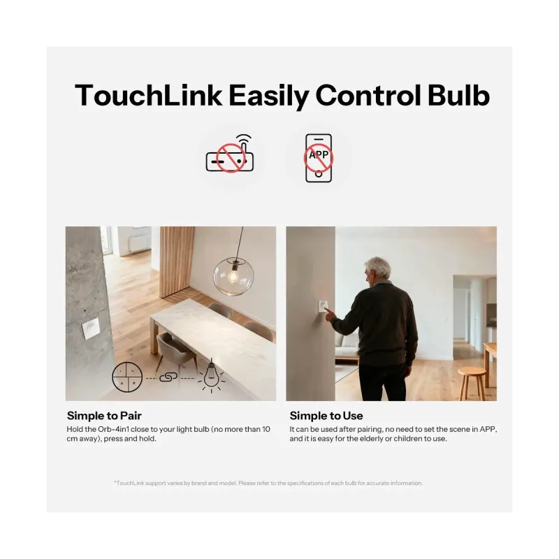 SONOFF SNZB-01M Orb 4-In-1 - Drahtloser Zigbee 3.0 Szenen-Schalter 4 Tasten